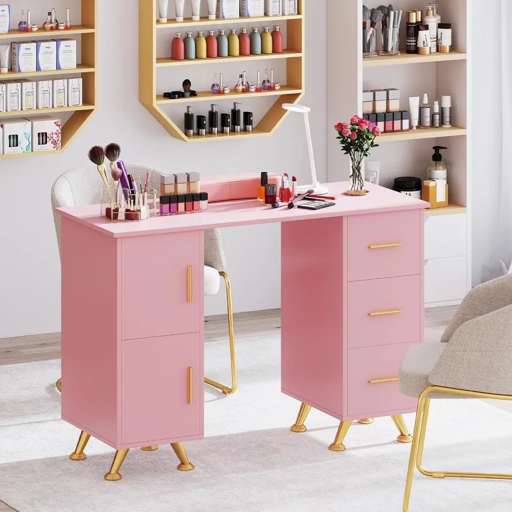 Moccha Nail Desk, Manicure Table w/ 3 Drawers & 2 Storage cabinets, Wrist Rest, 8 Metal Legs, Acetone Resistant Nail Desk
Moccha Nail Desk, Manicure Table w/ 3 Drawers & 2 Storage cabinets, Wrist Rest, 8 Metal Legs, Acetone Resistant Nail Desk