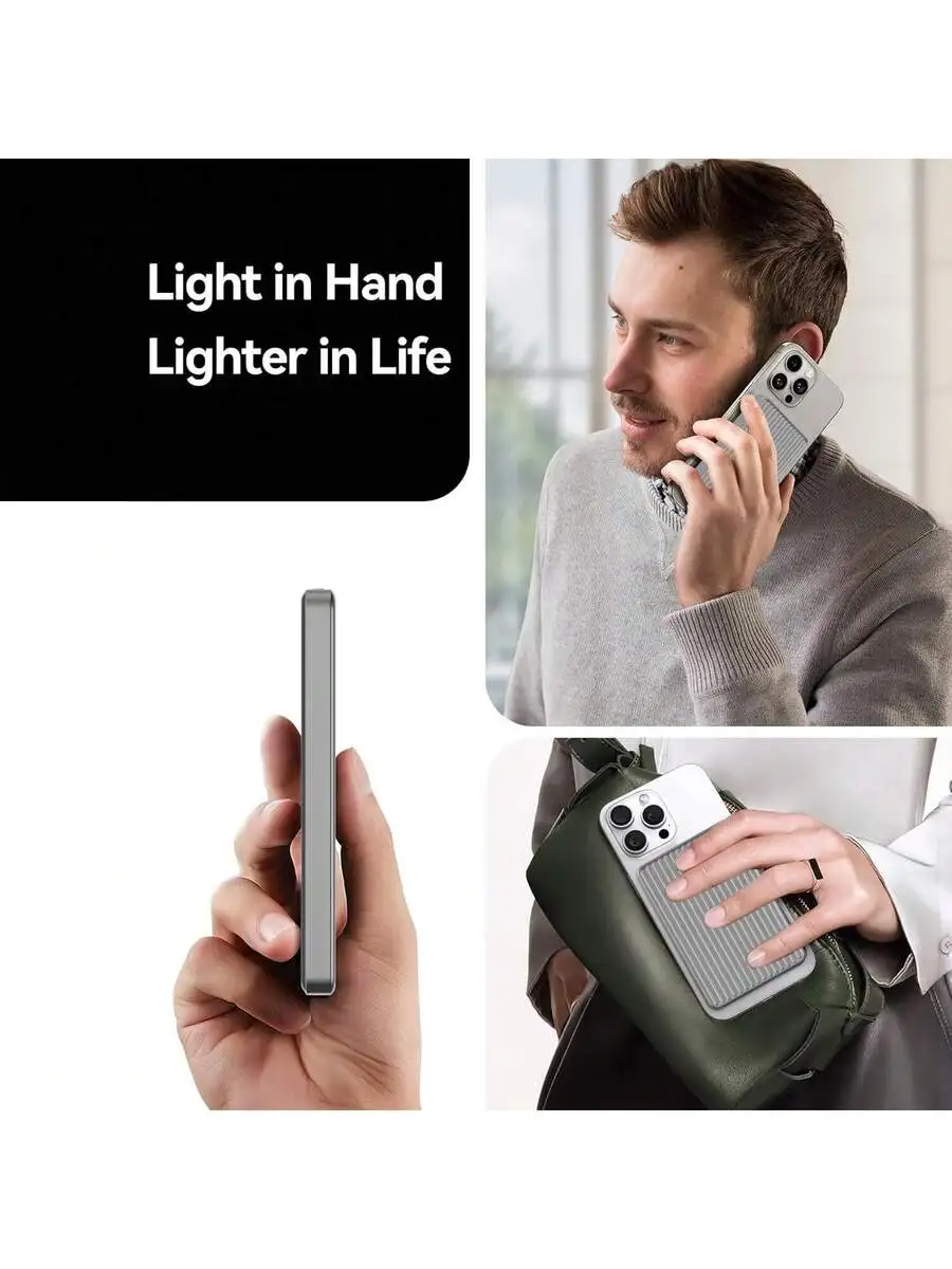 Portable 5000mAh Power Bank With Wireless Charging Mini Travel Case For iPhone Android
Portable 5000mAh Power Bank With Wireless Charging Mini Travel Case For iPhone Android