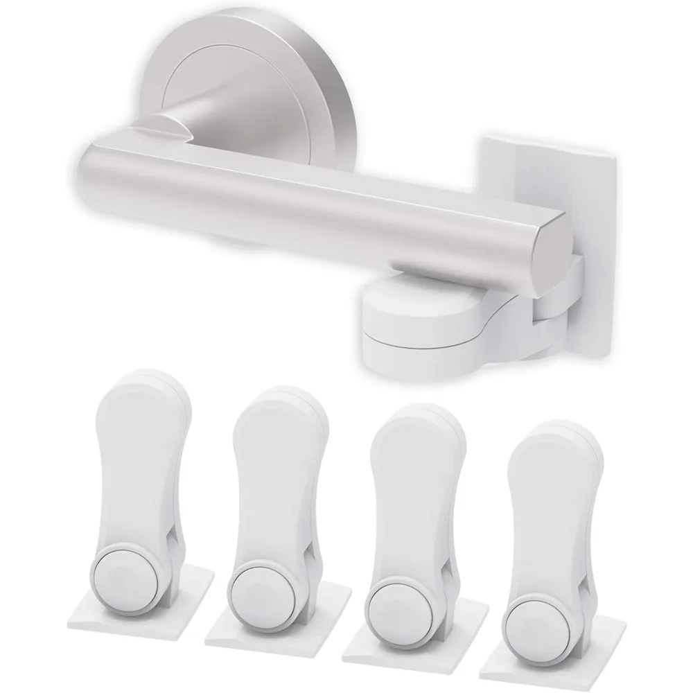 Child Proof Door Lever Lock (4-Pack) - Door Handle Lock - 3M Adhesive - Minimalist Design - No Drilling Child Safety Door Handle Locks
Child Proof Door Lever Lock (4-Pack) - Door Handle Lock - 3M Adhesive - Minimalist Design - No Drilling Child Safety Door Handle Locks