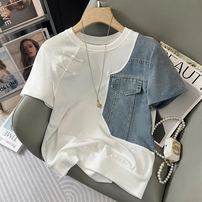 New Chinese Style Buckle Men O Neck Short Sleeve T Shirt Summer Irregular Spliced Cowboy 2xl Oversized Clothing Tops Black White
New Chinese Style Buckle Men O Neck Short Sleeve T Shirt Summer Irregular Spliced Cowboy 2xl Oversized Clothing Tops Black White