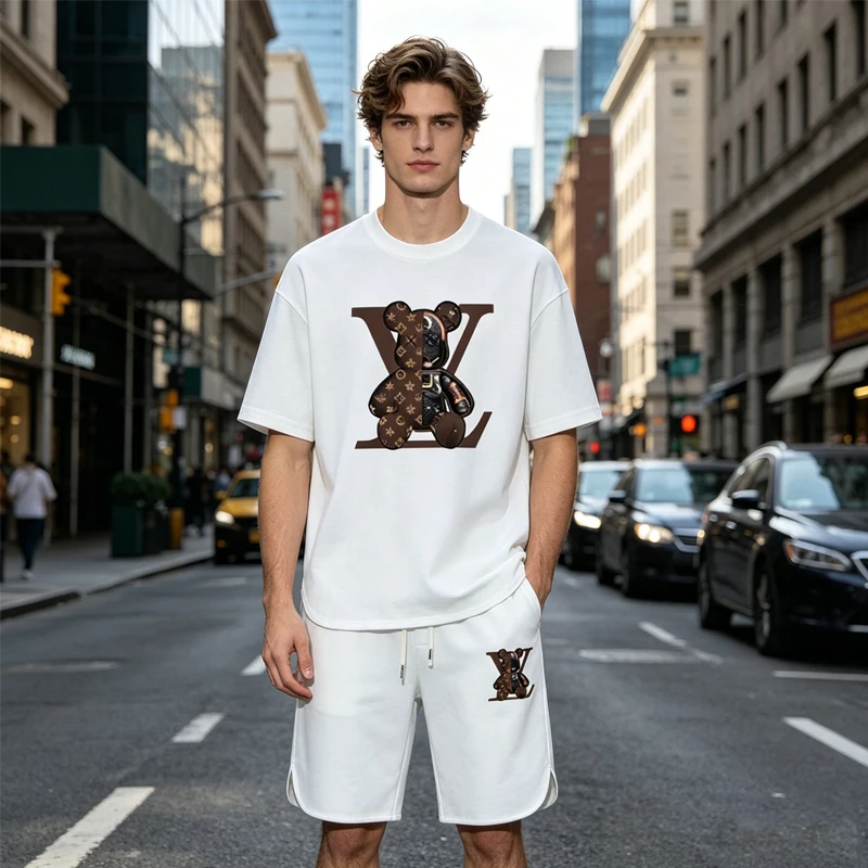 Men's summer loose casual sports outfit - breathable and fashionable T-shirt and shorts set for fitness trend men's clothing
Men's summer loose casual sports outfit - breathable and fashionable T-shirt and shorts set for fitness trend men's clothing
