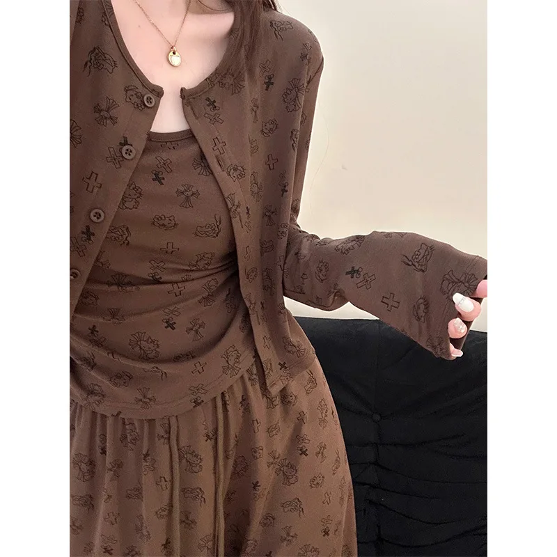 Mirad Pure Desire Kitty Sleepwear Women's Spring and Autumn Strap Long Sleeve Long Pants Home Clothes Three Piece Set
Mirad Pure Desire Kitty Sleepwear Women's Spring and Autumn Strap Long Sleeve Long Pants Home Clothes Three Piece Set