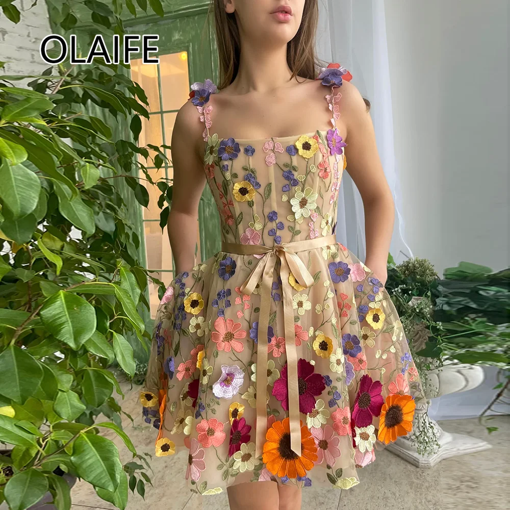 Customzied Fairy Boat Collar Floral Appliques Lace Tulle Prom Dress Backless A Line Short Mini Cocktail Dress for Women
Customzied Fairy Boat Collar Floral Appliques Lace Tulle Prom Dress Backless A Line Short Mini Cocktail Dress for Women