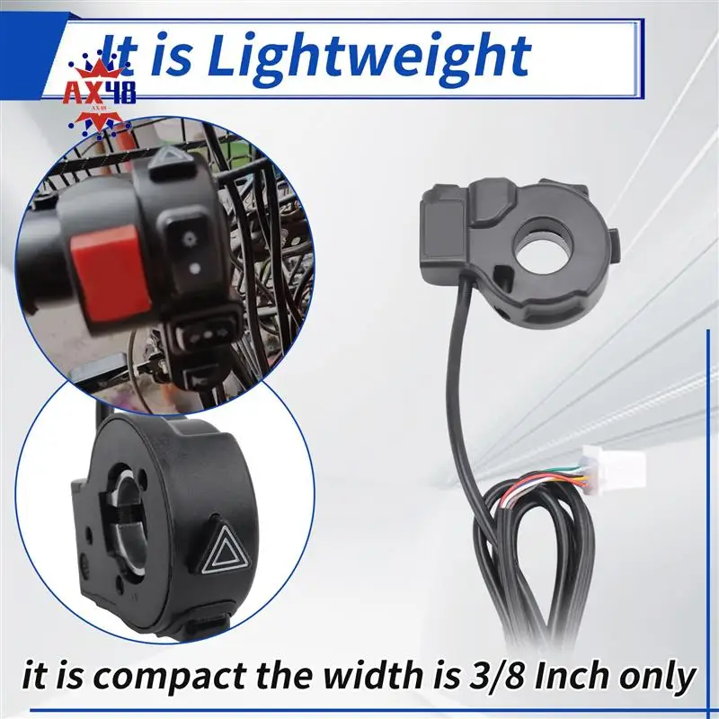 AX48-3 In1 Motorcycle Switch ATV Quad Headlights Turn Signal Horn ON/OFF Button For 22Mm Handlebars
AX48-3 In1 Motorcycle Switch ATV Quad Headlights Turn Signal Horn ON/OFF Button For 22Mm Handlebars