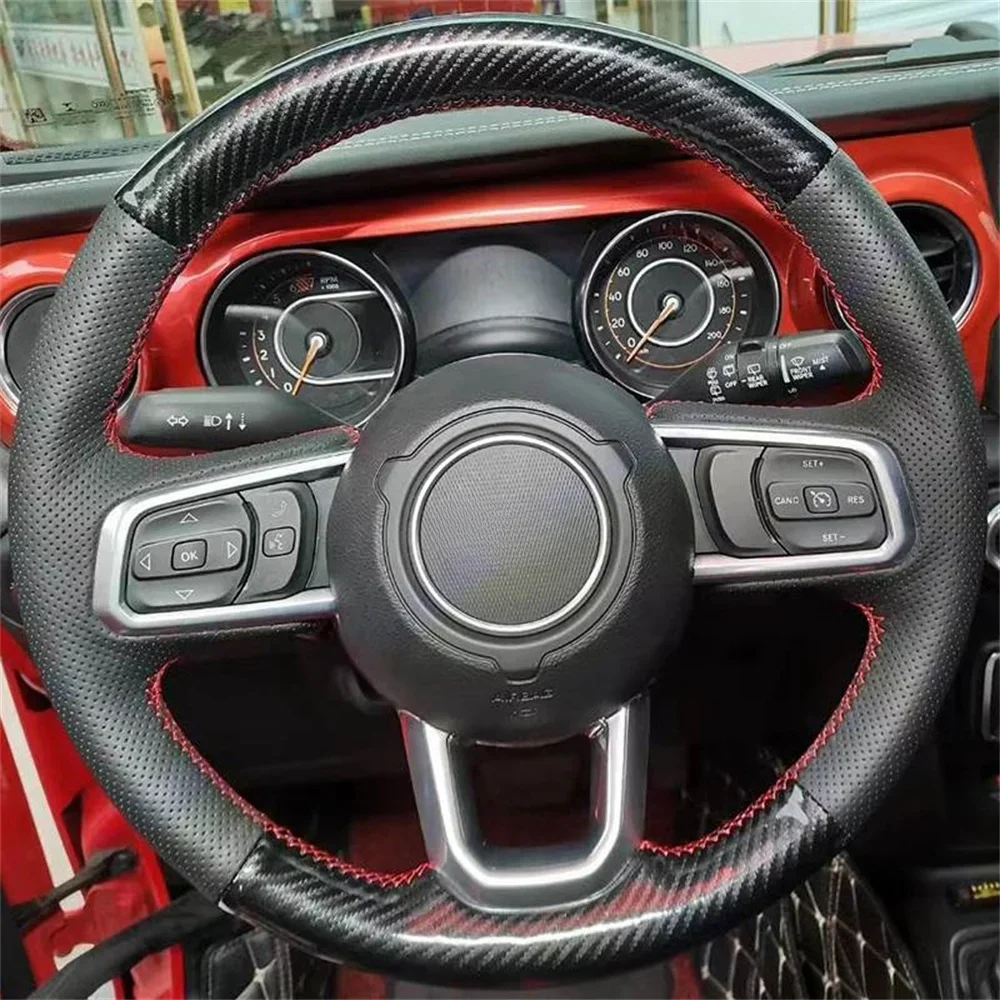 DIY Breathable Genuine Leather Car Accessories Steering Wheel Cover For Jeep Compass Wrangler Rubicon Patriot Renegade
DIY Breathable Genuine Leather Car Accessories Steering Wheel Cover For Jeep Compass Wrangler Rubicon Patriot Renegade