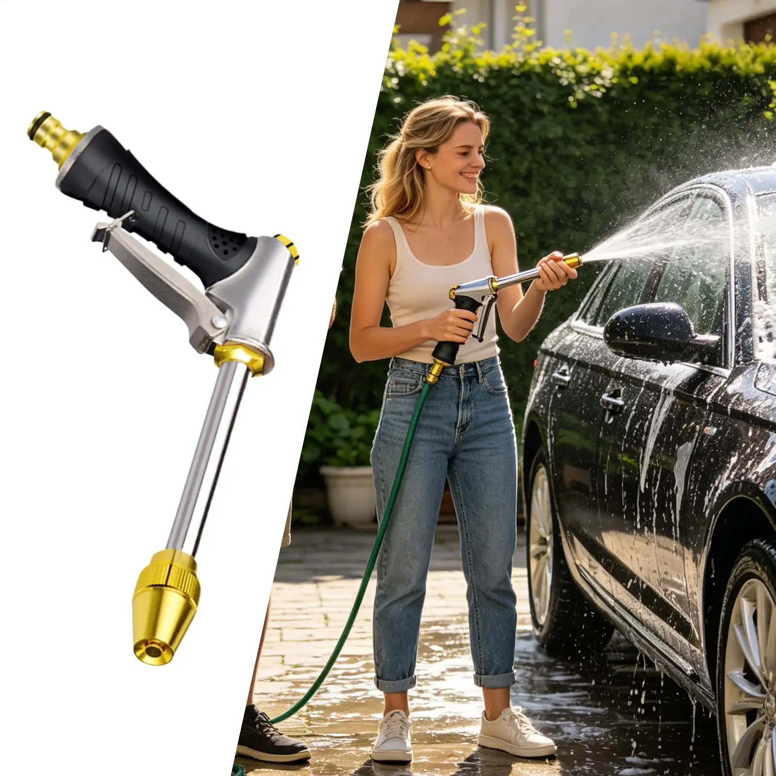 Heavy Duty Garden Hose Sprayer 4 Adjustable Patterns Outdoor Nozzle for Lawn Yard Patio Driveway Garage Home Commercial Workshop
Heavy Duty Garden Hose Sprayer 4 Adjustable Patterns Outdoor Nozzle for Lawn Yard Patio Driveway Garage Home Commercial Workshop