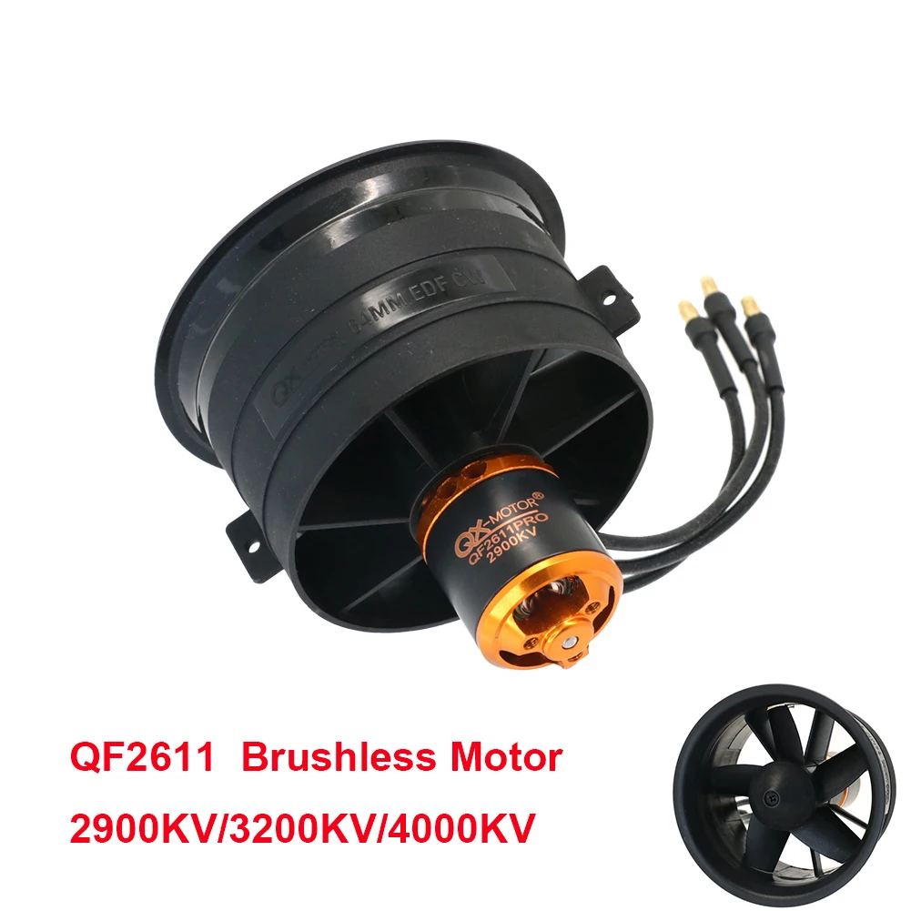 Бесщеточный двигатель QX-MOTOR QF2611 EDF 64 мм, 5-лопастной, 2900KV/3200KV/4000KV, CW/CCW для радиоуправляемых моделей
Бесщеточный двигатель QX-MOTOR QF2611 EDF 64 мм, 5-лопастной, 2900KV/3200KV/4000KV, CW/CCW для радиоуправляемых моделей