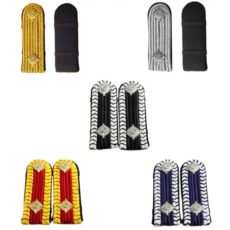 Captain Golden Epaulettes for Uniforms Security Guards Costumes Easy Attach Accessories Embroidered Epaulettes
Captain Golden Epaulettes for Uniforms Security Guards Costumes Easy Attach Accessories Embroidered Epaulettes