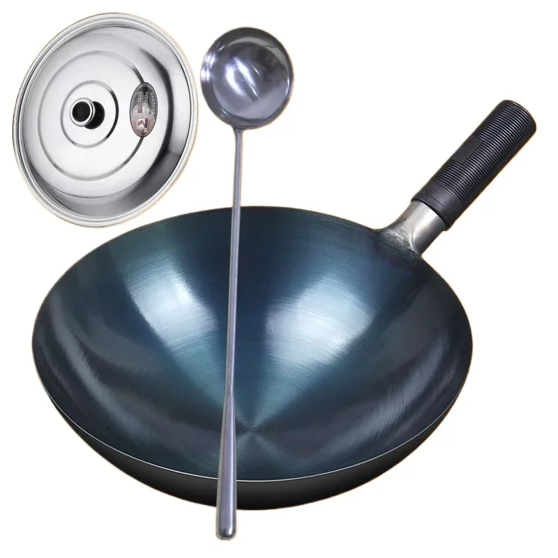 32/34cm Seasoning Blue Iron Wok Uncoated Nonstick Pot Lightweight Classic Chef Wok Outdoor Kitchen Cookware for Gas Stove
32/34cm Seasoning Blue Iron Wok Uncoated Nonstick Pot Lightweight Classic Chef Wok Outdoor Kitchen Cookware for Gas Stove