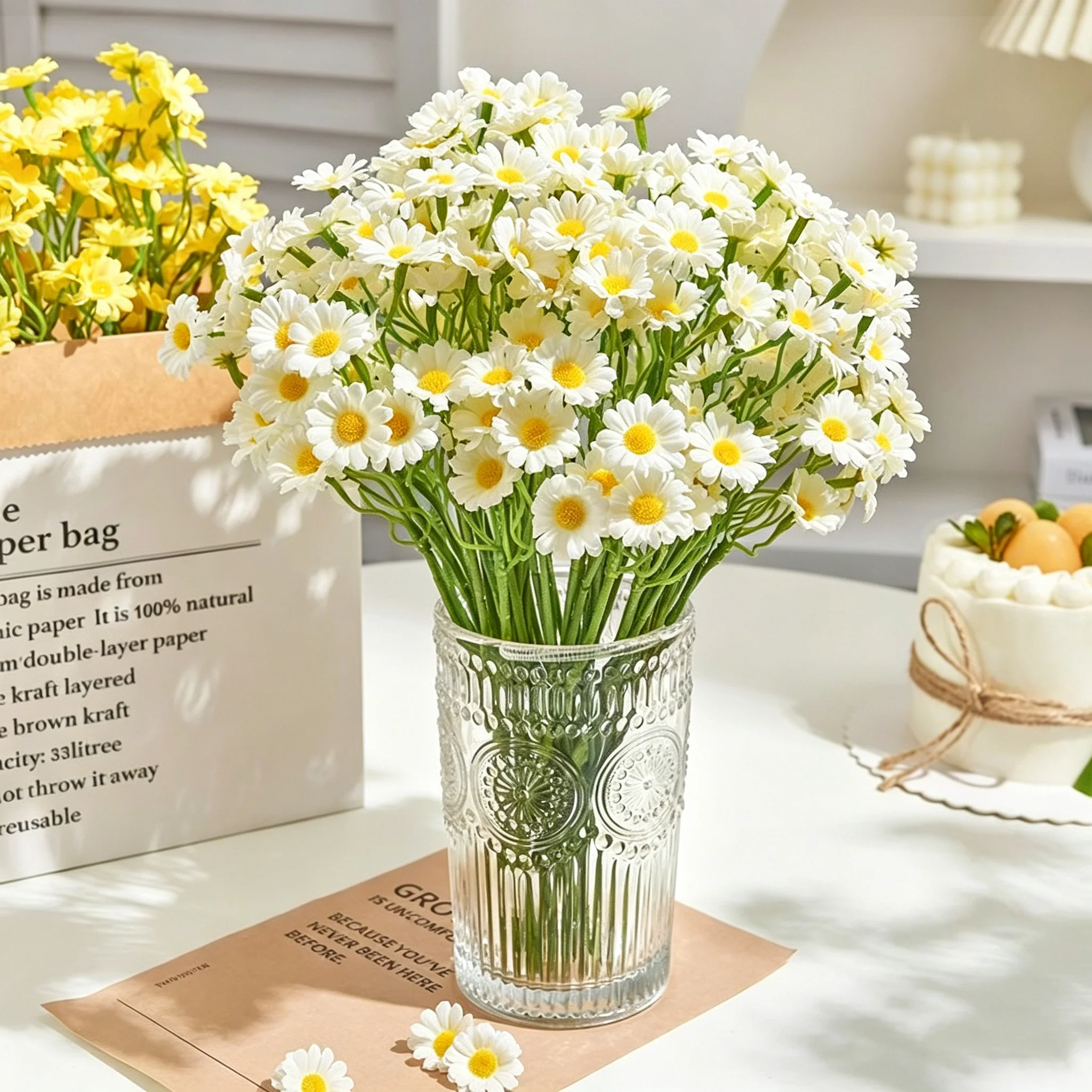 60heads Artificial Daisy Flowers Small Daisy Fake Flower Bouquet for Valentines Wedding Party Table Decoration DIY Home Decor
60heads Artificial Daisy Flowers Small Daisy Fake Flower Bouquet for Valentines Wedding Party Table Decoration DIY Home Decor