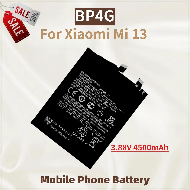 High Capacity Phone Battery 3.88V 4500mAh BP4G For Xiaomi Mi 13 Brand-New High Quality Replacement Battery
High Capacity Phone Battery 3.88V 4500mAh BP4G For Xiaomi Mi 13 Brand-New High Quality Replacement Battery