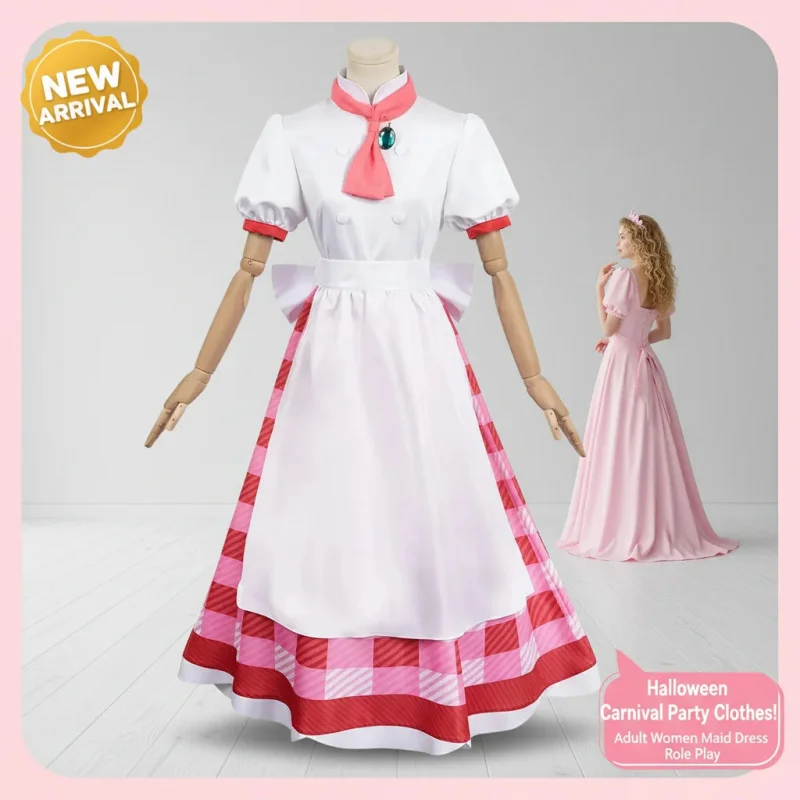 ☎UWAWA Adult Princess Peach Cosplay Dress Costume for Women Halloween Party Maid Role Play Outfits☎
☎UWAWA Adult Princess Peach Cosplay Dress Costume for Women Halloween Party Maid Role Play Outfits☎