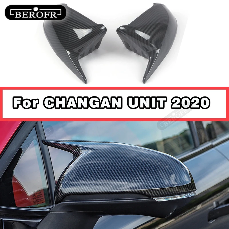 For CHANGAN UNIT 2020 Cow horn rearview mirror housing cover with bright black carbon fiber decorative cover
For CHANGAN UNIT 2020 Cow horn rearview mirror housing cover with bright black carbon fiber decorative cover
