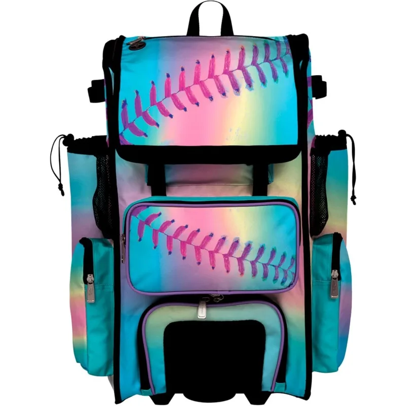 Boombah Rolling Superpack Baseball/Softball Gear Bag - 23-1/2" x 13-1/2" x 9-1/2" - Telescopic Handle - Holds 4 Bats
Boombah Rolling Superpack Baseball/Softball Gear Bag - 23-1/2" x 13-1/2" x 9-1/2" - Telescopic Handle - Holds 4 Bats