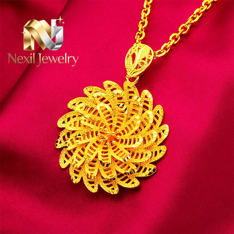 Nexil Jewelry Nexil Jewelry 60cm S-Clasp Large Flower Pendant Women's 24K Gold AU999 - Guochao large flower style, classic S-
Nexil Jewelry Nexil Jewelry 60cm S-Clasp Large Flower Pendant Women's 24K Gold AU999 - Guochao large flower style, classic S-