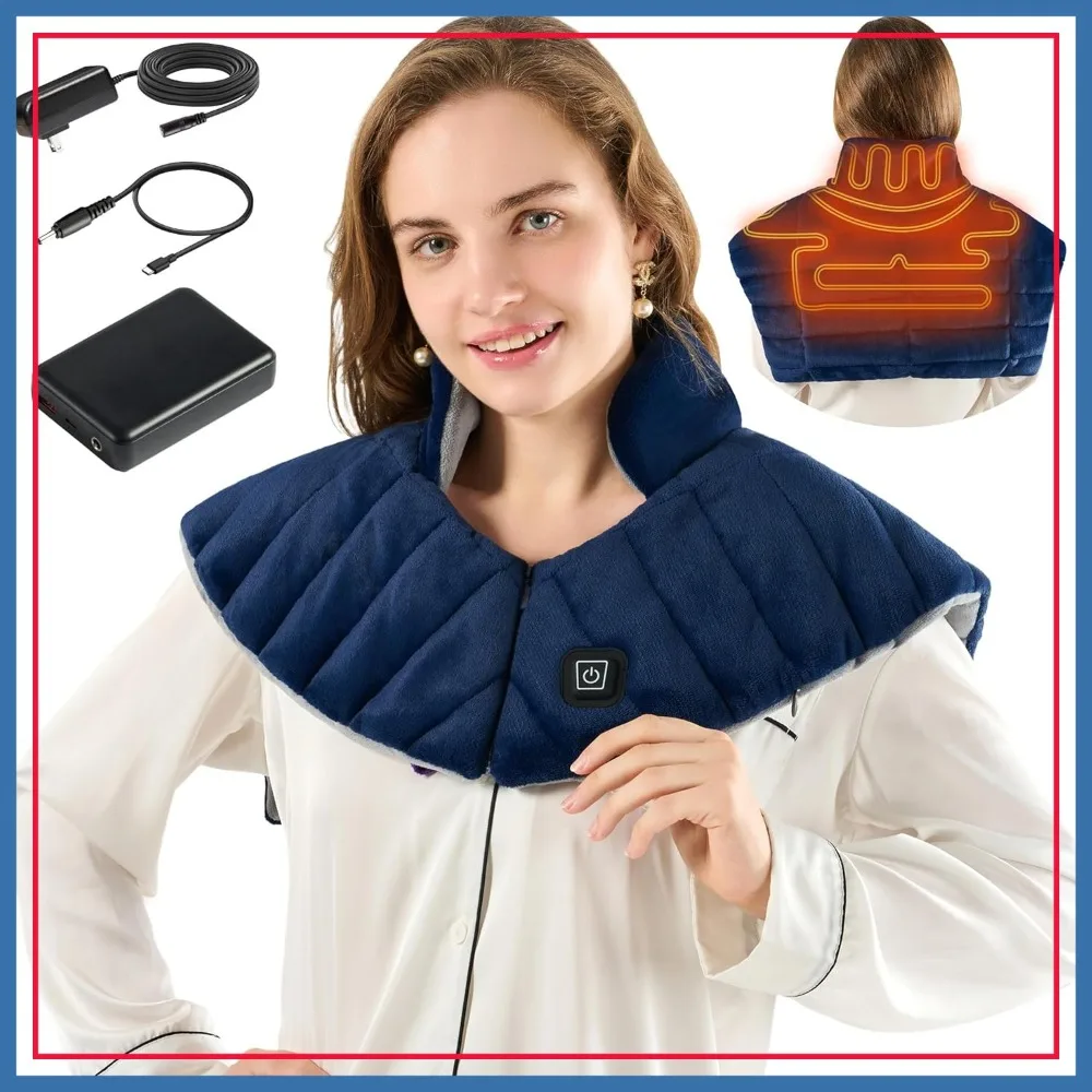 Portable Cordless Heating Pad for Neck, Shoulders & Back - Rechargeable, 3 Heat Settings, Weighted Neck Warmer for Pain Relief
Portable Cordless Heating Pad for Neck, Shoulders & Back - Rechargeable, 3 Heat Settings, Weighted Neck Warmer for Pain Relief