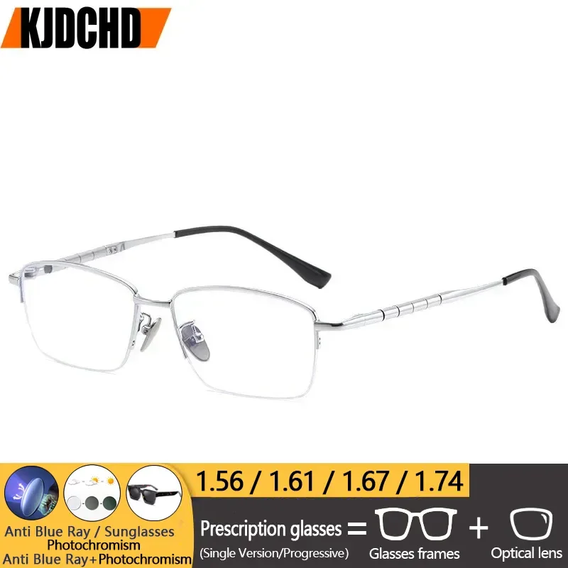 Деловые мужские сверхлегкие очки из чистого титана по рецепту для мужчин, очки для чтения при близорукости, очки в полуоправе, мультифокальные линзы
Деловые мужские сверхлегкие очки из чистого титана по рецепту для мужчин, очки для чтения при близорукости, очки в полуоправе, мультифокальные линзы