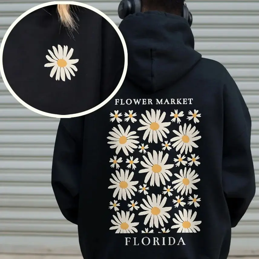 Unisex Sweatshirt Long Sleeves Casual Hoodies Stylish Pullover Daily Wear Multiple Colors Versatile Daisy Flower Market Florida
Unisex Sweatshirt Long Sleeves Casual Hoodies Stylish Pullover Daily Wear Multiple Colors Versatile Daisy Flower Market Florida