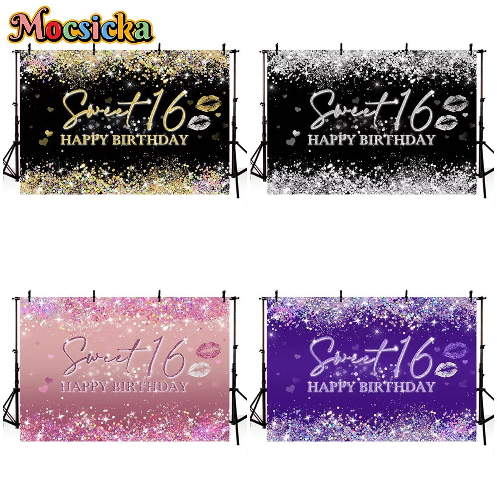 Mocsicka Sweet 16th Happy Bithday Backdrop Party Decorations Baby Shower Boy Girl Photo Backgrounds Photography Photozone Banner
Mocsicka Sweet 16th Happy Bithday Backdrop Party Decorations Baby Shower Boy Girl Photo Backgrounds Photography Photozone Banner