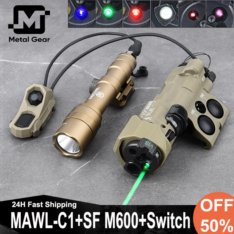 New WADSN Tactical MAWL-C1 Red Green Blue IR Dot Laser Strobe LED Light Switch Set M600U Hunting Weapon Flashlight Fit 20mm Rail
New WADSN Tactical MAWL-C1 Red Green Blue IR Dot Laser Strobe LED Light Switch Set M600U Hunting Weapon Flashlight Fit 20mm Rail