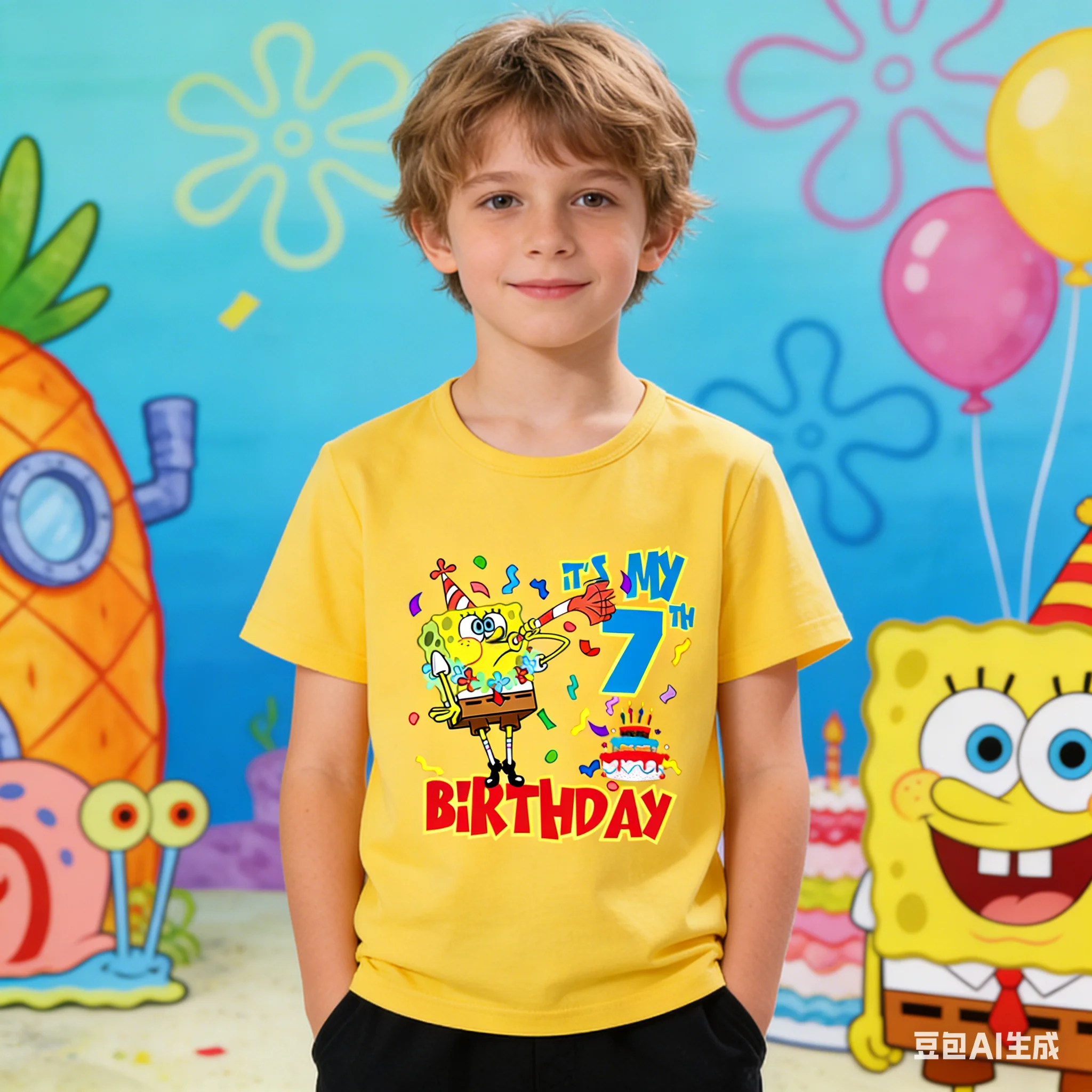 Милая детская футболка с мультяшным рисунком на день рождения, хлопковая футболка с короткими рукавами для мальчиков и девочек на 3/4/5/6/7-й день рождения, для дня рождения
Милая детская футболка с мультяшным рисунком на день рождения, хлопковая футболка с короткими рукавами для мальчиков и девочек на 3/4/5/6/7-й день рождения, для дня рождения