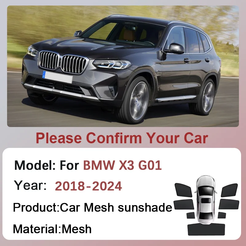 Car Mesh Sunshade For BMW X3 G01 Accessories 2018-2024 2019 2020 2021 2022 2023 Windshield Sun Visor Sunscreen Privacy Curtains
Car Mesh Sunshade For BMW X3 G01 Accessories 2018-2024 2019 2020 2021 2022 2023 Windshield Sun Visor Sunscreen Privacy Curtains