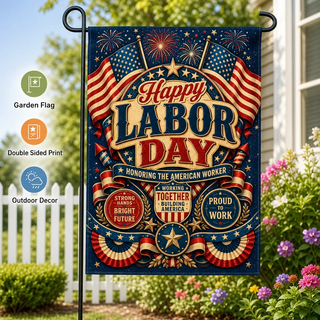 Happy Labor Day Garden Flag Honoring American Worker Patriotic USA Flag Double Sided Yard Banner Strong Hands Bright Future Proud To Work Working Together Building America Decorative Flag For Outdoor Lawn Patio Front Porch Holiday Decoration 12x18 Inch
Happy Labor Day Garden Flag Honoring American Worker Patriotic USA Flag Double Sided Yard Banner Strong Hands Bright Future Proud To Work Working Together Building America Decorative Flag For Outdoor Lawn Patio Front Porch Holiday Decoration 12x18 Inch