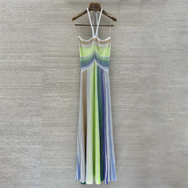 women's casual dresses New elastic knitted slim fit long dress for summer 2026 Colorful striped vacation dress sleeveless dress
women's casual dresses New elastic knitted slim fit long dress for summer 2026 Colorful striped vacation dress sleeveless dress