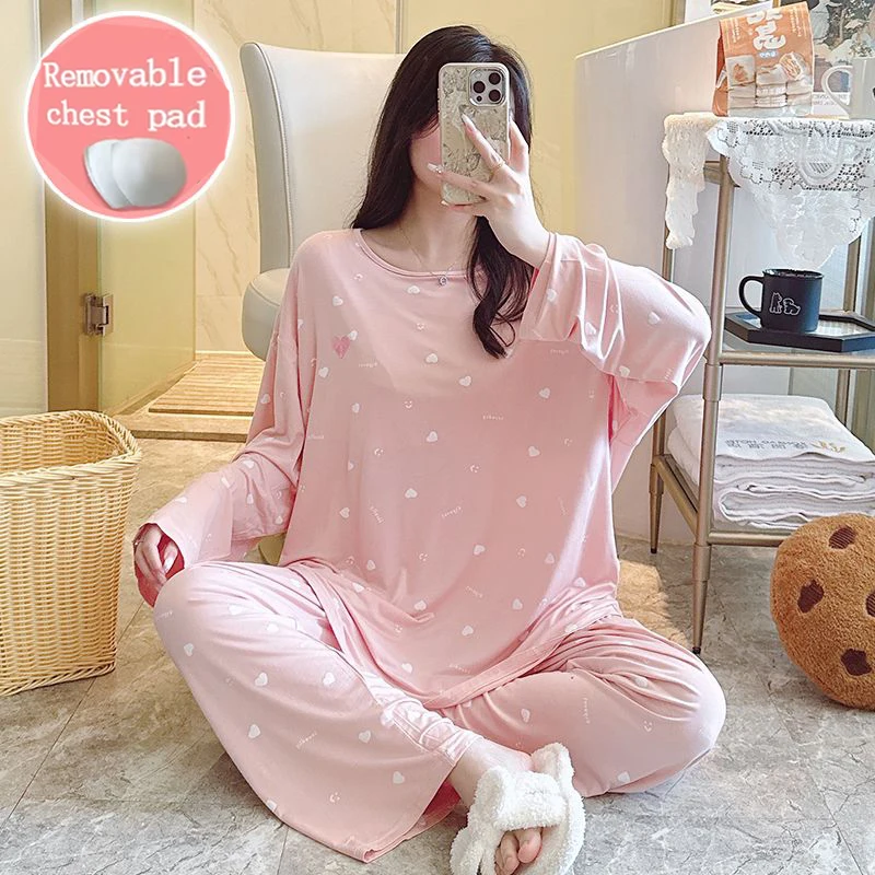 Spring and Autumn Women's Cotton Sweet Cute Pajamas Luxury Comfortable Pajamas Long Sleeve Trousers Suit Pajamas Home Clothing
Spring and Autumn Women's Cotton Sweet Cute Pajamas Luxury Comfortable Pajamas Long Sleeve Trousers Suit Pajamas Home Clothing