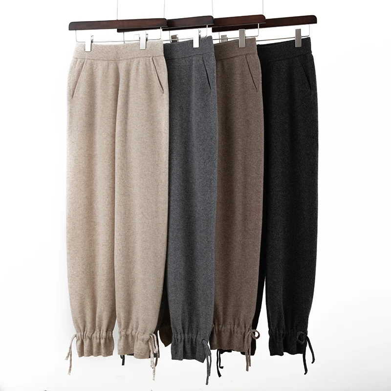 Women's high-waisted thick knit skinny pants with a kangaroo pocket and pure cashmere bud pants
Women's high-waisted thick knit skinny pants with a kangaroo pocket and pure cashmere bud pants