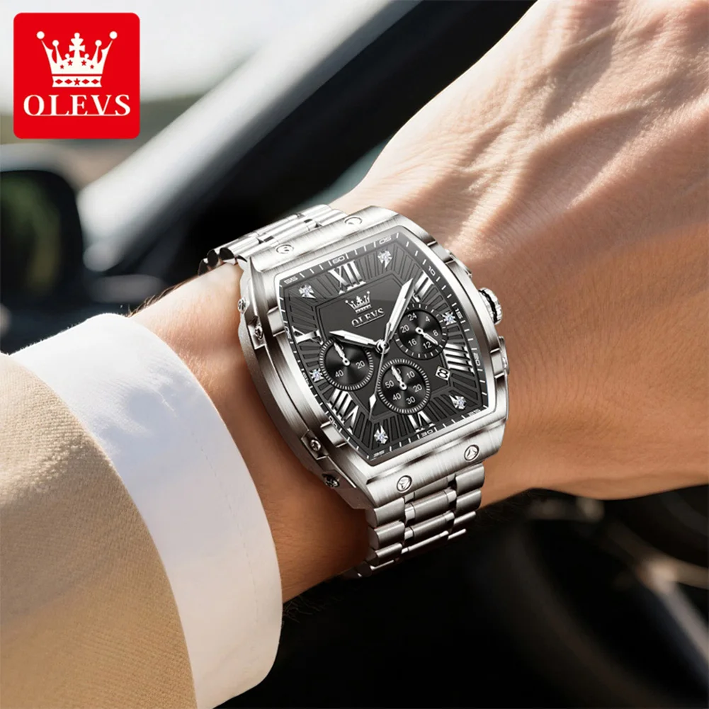 OLEVS Men's Watches Trend Fashion Fine Steel Tonneau Dial Original Quartz Wristwatch Waterproof Luminous Chronograph Date 5639
OLEVS Men's Watches Trend Fashion Fine Steel Tonneau Dial Original Quartz Wristwatch Waterproof Luminous Chronograph Date 5639