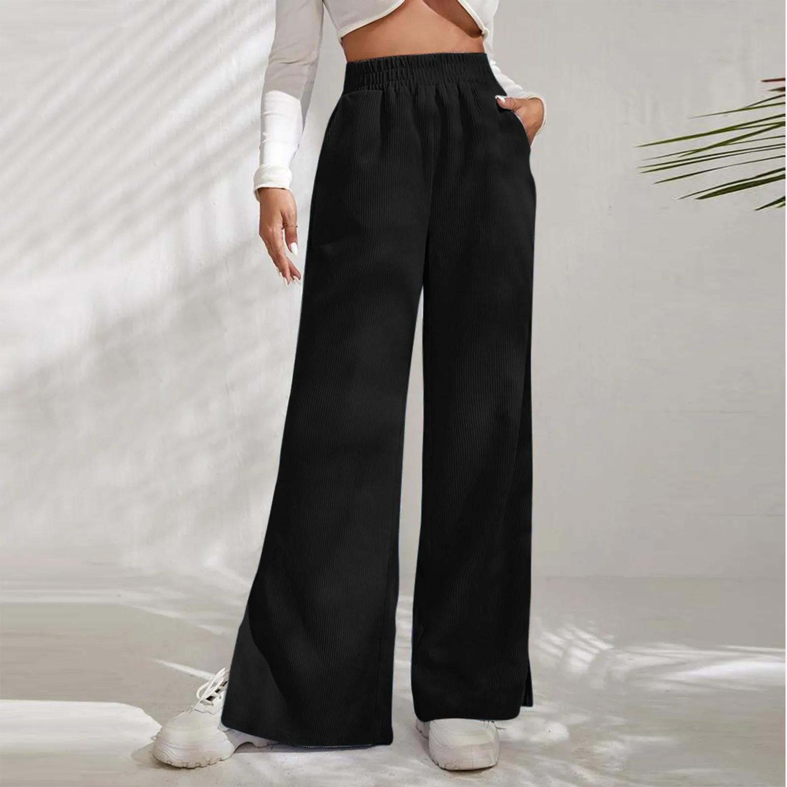 Vintage Corduroy Pants Womens Oversized High Waist Wide Leg Pants Solid Color Corduroy Trousers Beach Pants Thicken Pantalones
Vintage Corduroy Pants Womens Oversized High Waist Wide Leg Pants Solid Color Corduroy Trousers Beach Pants Thicken Pantalones