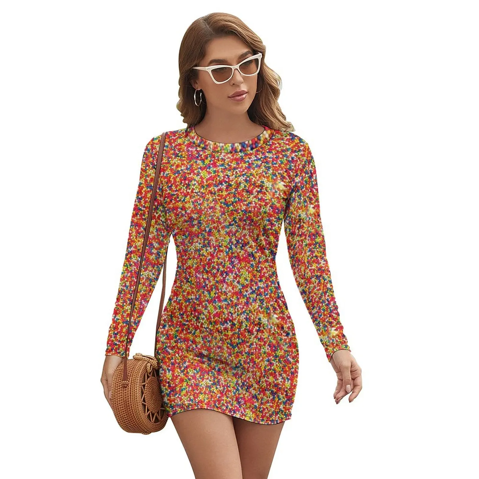 Rainbow Candy Sprinkles Long-sleeved Dress dress women summer 2024 Women's clothing chic and elegant evening dress
Rainbow Candy Sprinkles Long-sleeved Dress dress women summer 2024 Women's clothing chic and elegant evening dress