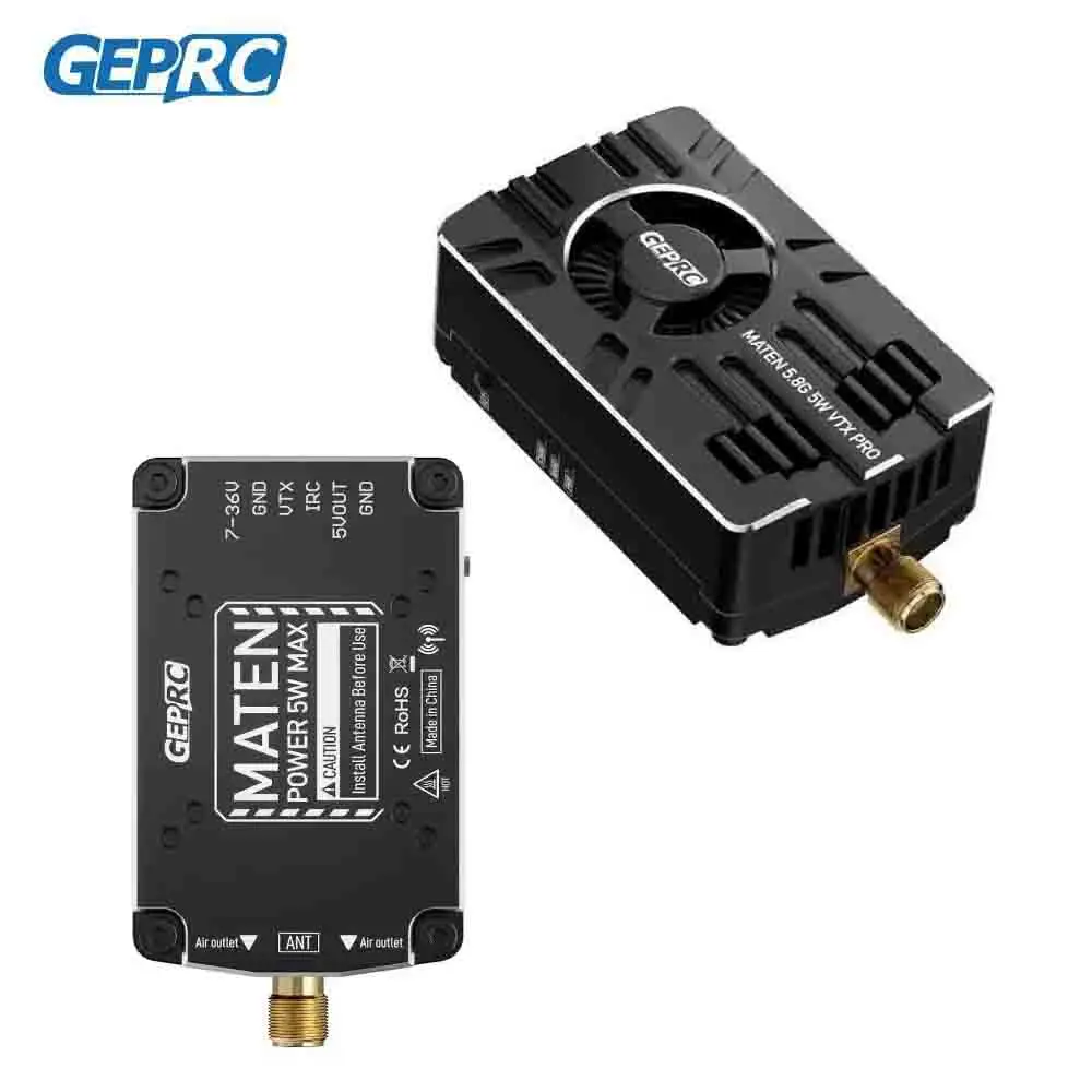 GEPRC MATEN 5.8G 5W VTX PRO 5000mW Long Range 4.9-5.8GHz 80CH VTX DIY RC FPV Quadcopter Freestyle Drone RC Parts
GEPRC MATEN 5.8G 5W VTX PRO 5000mW Long Range 4.9-5.8GHz 80CH VTX DIY RC FPV Quadcopter Freestyle Drone RC Parts