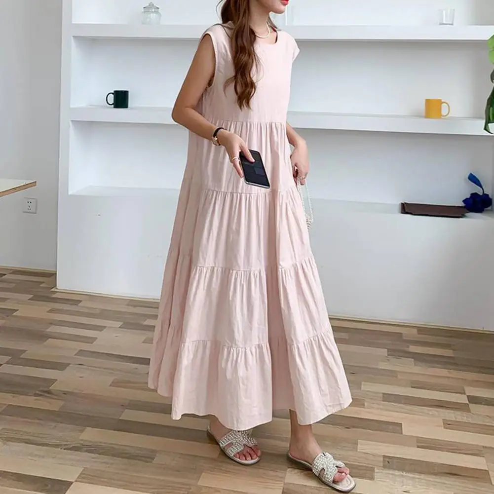 Chiffon Dress Elegant Pleated Patchwork Chiffon Midi Dress for Wear Dating O Neck A-line Summer Dress with Big Hem Design Loose
Chiffon Dress Elegant Pleated Patchwork Chiffon Midi Dress for Wear Dating O Neck A-line Summer Dress with Big Hem Design Loose