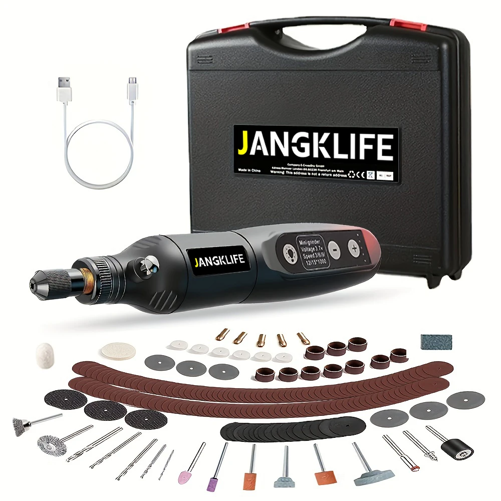 JANGKLIFEUSB беспроводной набор вращающихся инструментов, деревообрабатывающая гравировальная ручка, сделай сам, для ювелирных изделий, металла, стекла, мини-беспроводная дрель
JANGKLIFEUSB беспроводной набор вращающихся инструментов, деревообрабатывающая гравировальная ручка, сделай сам, для ювелирных изделий, металла, стекла, мини-беспроводная дрель