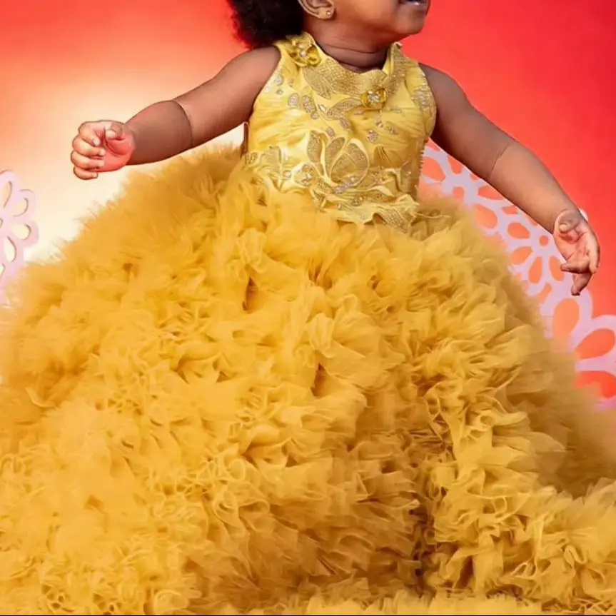 Luxury Tulle Ruffles Flower Girl Dresses for Wedding Sequined Princess Customized Baby Girls Birthday Party First Communion Gown
Luxury Tulle Ruffles Flower Girl Dresses for Wedding Sequined Princess Customized Baby Girls Birthday Party First Communion Gown