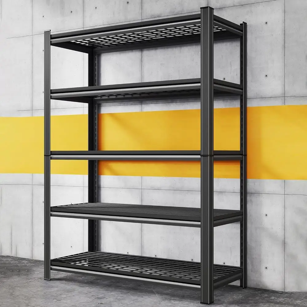 5-Tier Heavy-Duty Industrial Metal Wire Shelving Unit for Garage, Basement, Pantry, and Warehouse - Holds 2500 LBS
5-Tier Heavy-Duty Industrial Metal Wire Shelving Unit for Garage, Basement, Pantry, and Warehouse - Holds 2500 LBS