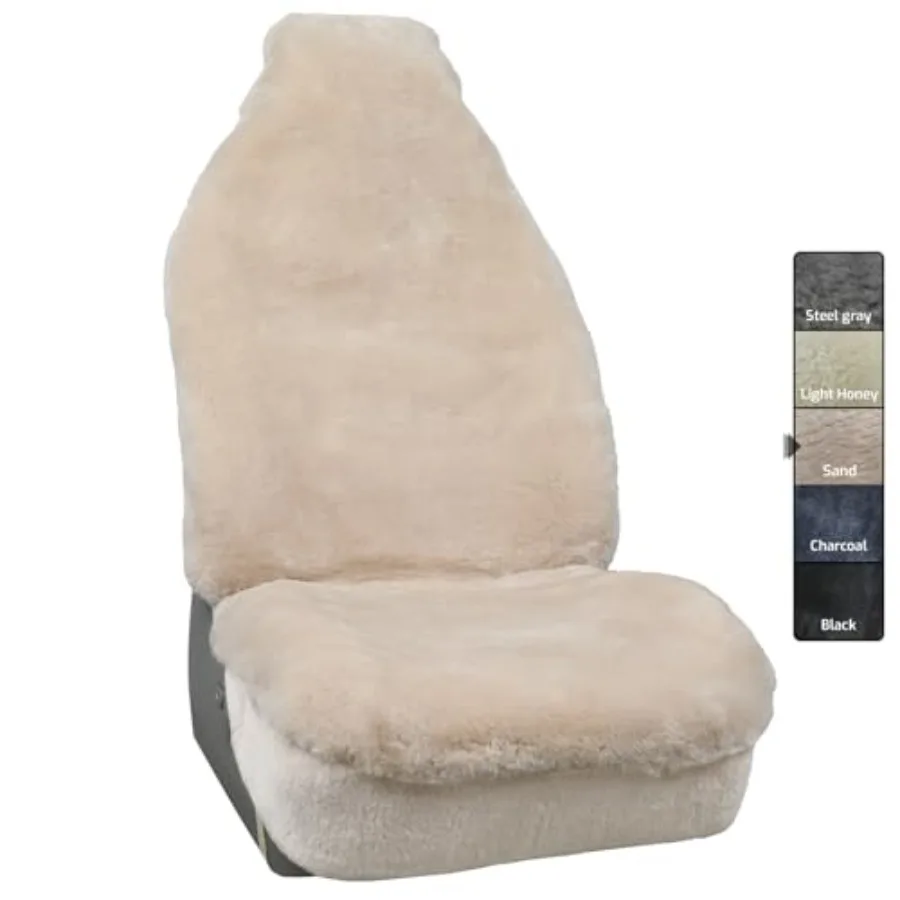 Front Seat Cover with Genuine Australian Merino Wool Sheepskin Luxury Dense Pelt Sand Color Universal Fit for Most Cars SUVs Tr
Front Seat Cover with Genuine Australian Merino Wool Sheepskin Luxury Dense Pelt Sand Color Universal Fit for Most Cars SUVs Tr