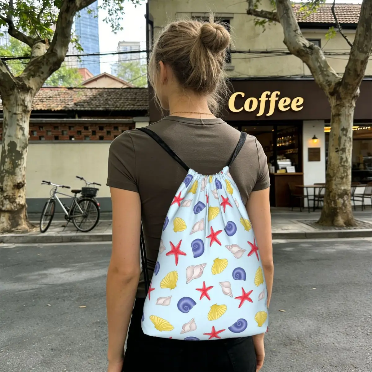 Seaside Beach Shell Pattern Backpacks Casual Drawstring Bags Sports Bag Book Bags for Man Woman Students
Seaside Beach Shell Pattern Backpacks Casual Drawstring Bags Sports Bag Book Bags for Man Woman Students