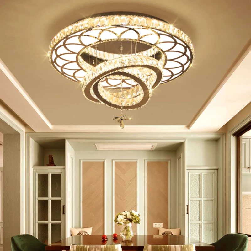 Modern Crystal Ceiling Lighting Restaurant Luxury Ceiling Luminaire Chrome Gloss Bedroom Living Room LED Luminaire Package
Modern Crystal Ceiling Lighting Restaurant Luxury Ceiling Luminaire Chrome Gloss Bedroom Living Room LED Luminaire Package