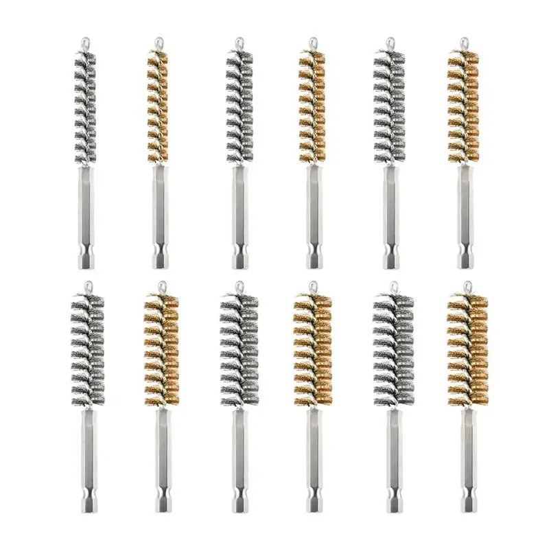 HLZS-12 PCS Wire Bore Brush Bore Cleaning Brush Brush Set Stainless Steel For Drill Impact Driver In 6 Sizes
HLZS-12 PCS Wire Bore Brush Bore Cleaning Brush Brush Set Stainless Steel For Drill Impact Driver In 6 Sizes