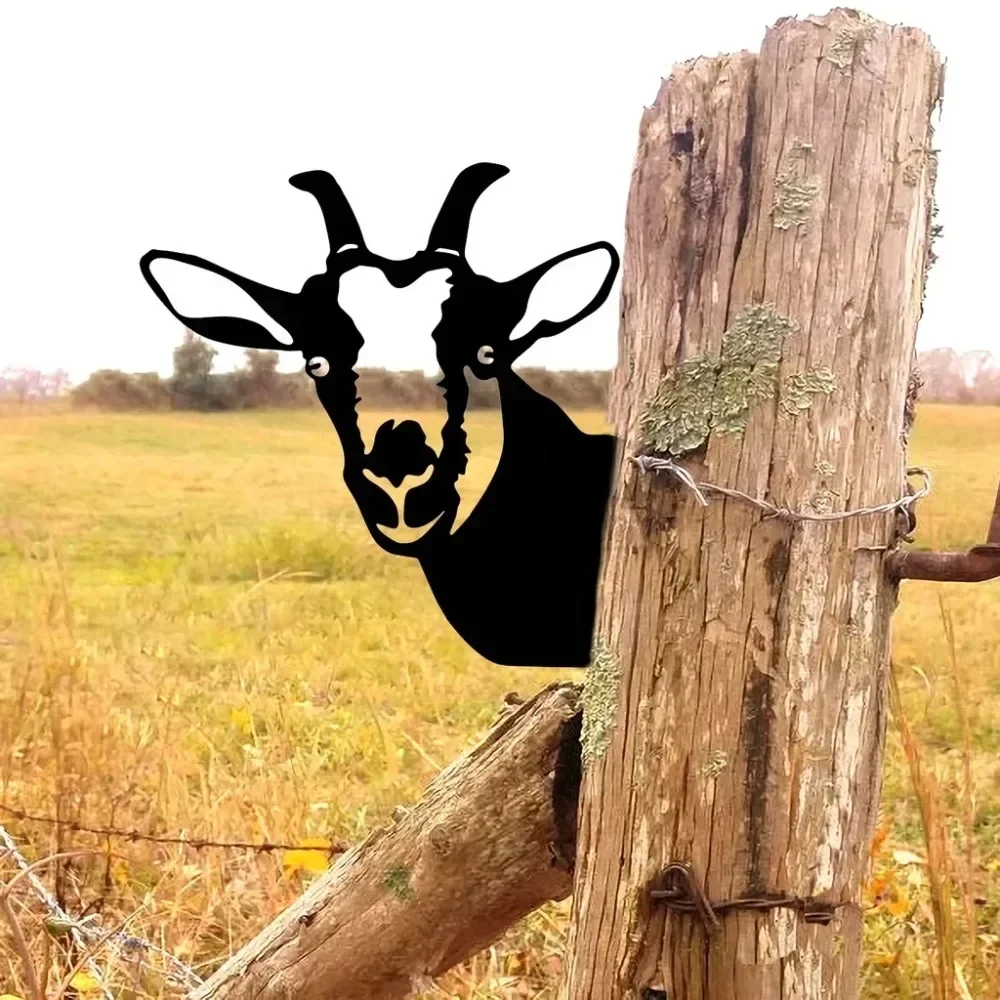 1pc Iron Silhouette Goat Shape – Garden Farm Fence Stake Decoration, Display Rack, Home and Room Wall Decor, Elegant Wall Plaque
1pc Iron Silhouette Goat Shape – Garden Farm Fence Stake Decoration, Display Rack, Home and Room Wall Decor, Elegant Wall Plaque