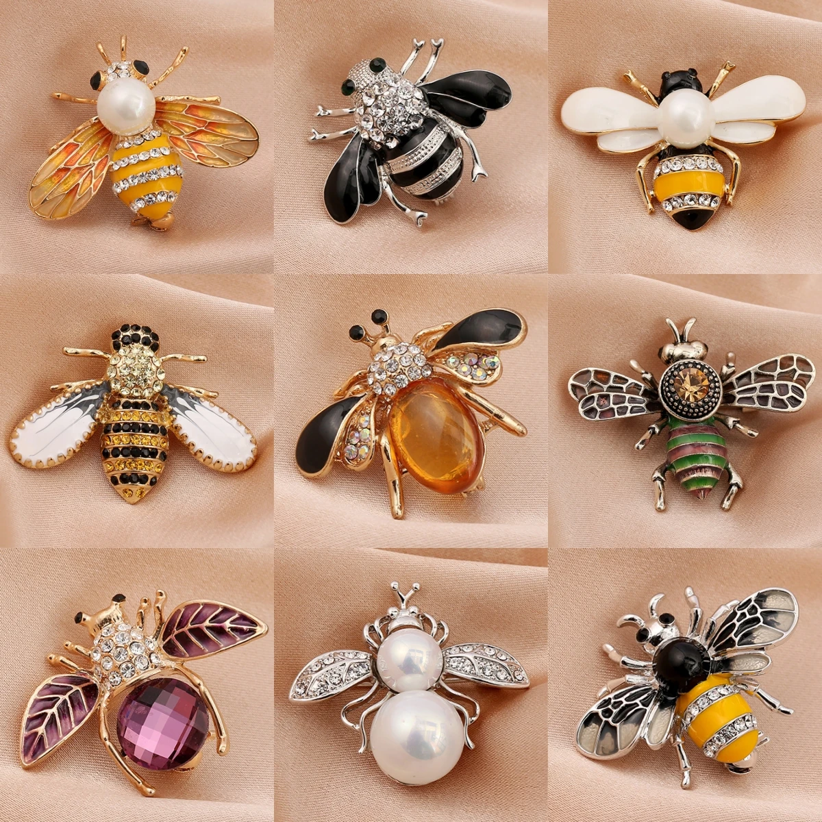 1 Piece of Women's European and American Trendy Little Bee Pearl Brooch for Fashionable Dressing, Banquet, Party, Holiday Gift
1 Piece of Women's European and American Trendy Little Bee Pearl Brooch for Fashionable Dressing, Banquet, Party, Holiday Gift