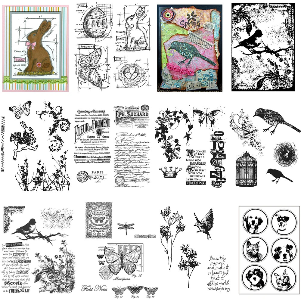 Easter Blueprint Bunny Spring Sprung Clear Stamps Nature's Moments Tattered Sparrow Stamp Set for DIY Scrapbooking Cards Making
Easter Blueprint Bunny Spring Sprung Clear Stamps Nature's Moments Tattered Sparrow Stamp Set for DIY Scrapbooking Cards Making