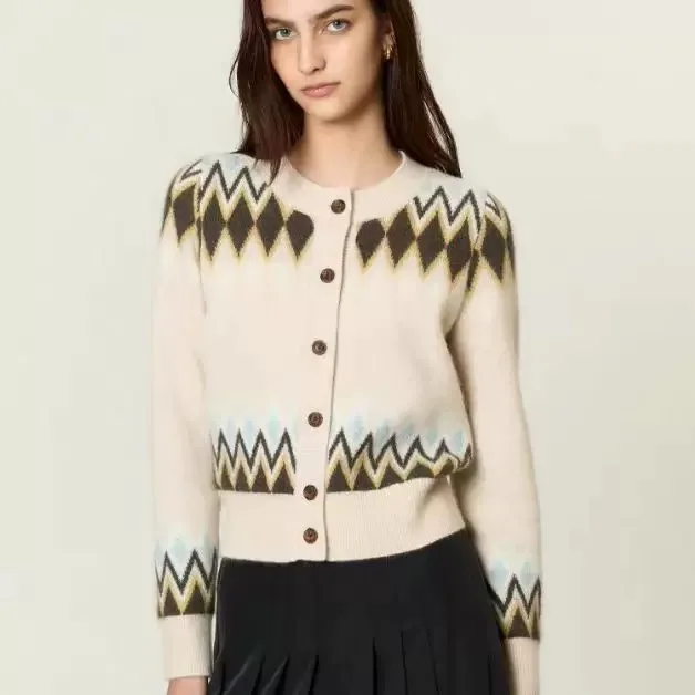 Lemon Cheese VB25 Autumn Winter Vintage Color Blo Knitted Wool Blend Open Cardigan round Ne Tiled Pattern Mixed Fiber Kni...
Lemon Cheese VB25 Autumn Winter Vintage Color Blo Knitted Wool Blend Open Cardigan round Ne Tiled Pattern Mixed Fiber Kni...