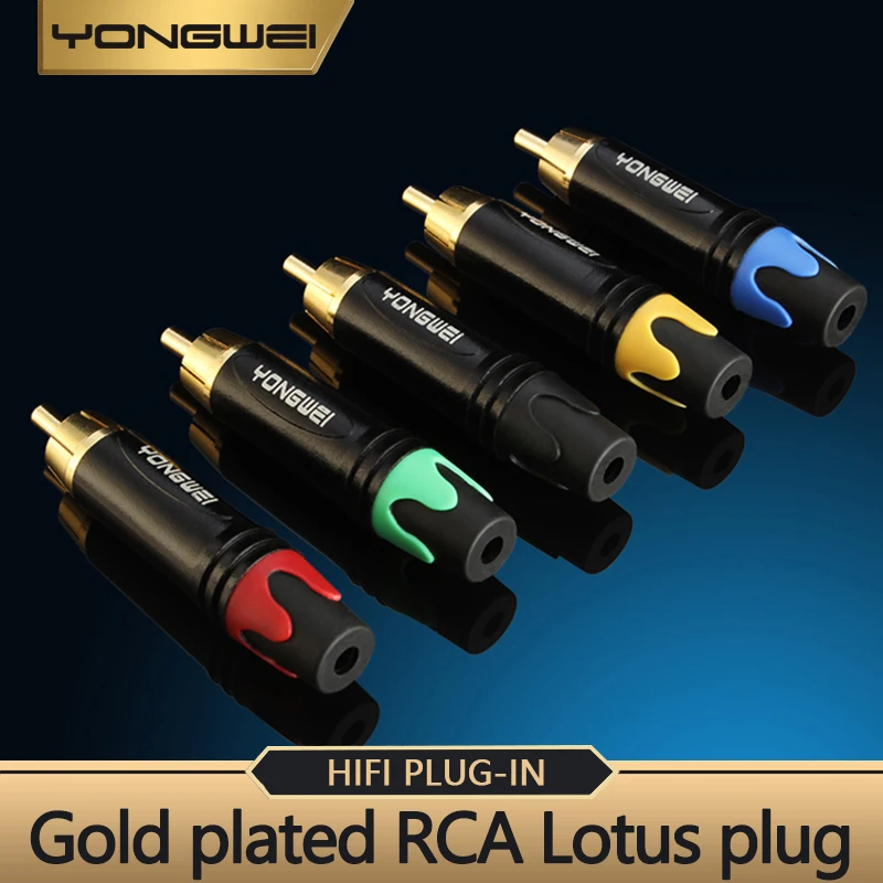 YONGWEI Pure copper gilding RCA Lotus conector,Sound console、power amplifier Welded plug Suitable for AV television audio
YONGWEI Pure copper gilding RCA Lotus conector,Sound console、power amplifier Welded plug Suitable for AV television audio