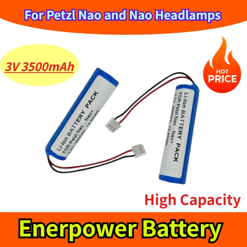 3V 3500mAh High Capacity Enerpower Battery for Petzl Nao and Nao Headlamps
3V 3500mAh High Capacity Enerpower Battery for Petzl Nao and Nao Headlamps