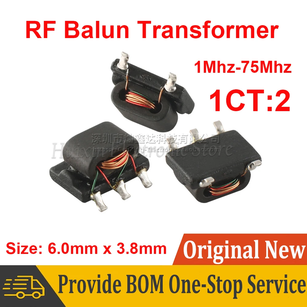 2PCS SMD Micro B5F Type 1CT:2 with Tap 1MHz-75MHz RF Signal Balun Tranformer Balance Unbalance Unbalanced Balanced Mixer
2PCS SMD Micro B5F Type 1CT:2 with Tap 1MHz-75MHz RF Signal Balun Tranformer Balance Unbalance Unbalanced Balanced Mixer