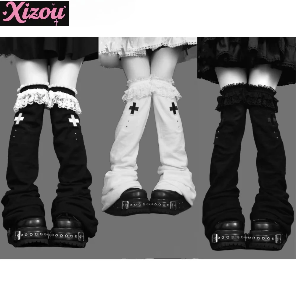 Japanese Gothic Y2K Thigh High Sock Dark Patchwork Lolita Lace Wide Leg Socks Mine Series Cross Subculture Over Knee Leg Warmer
Japanese Gothic Y2K Thigh High Sock Dark Patchwork Lolita Lace Wide Leg Socks Mine Series Cross Subculture Over Knee Leg Warmer